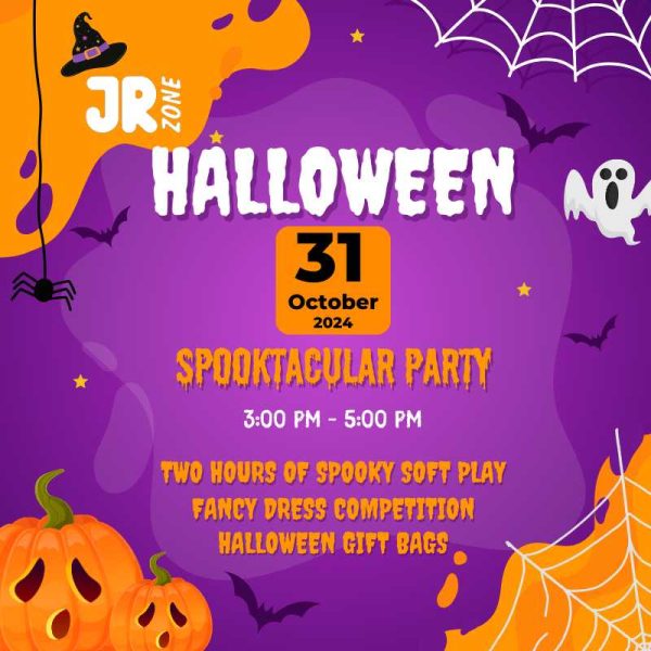 JR Zone Halloween party poster